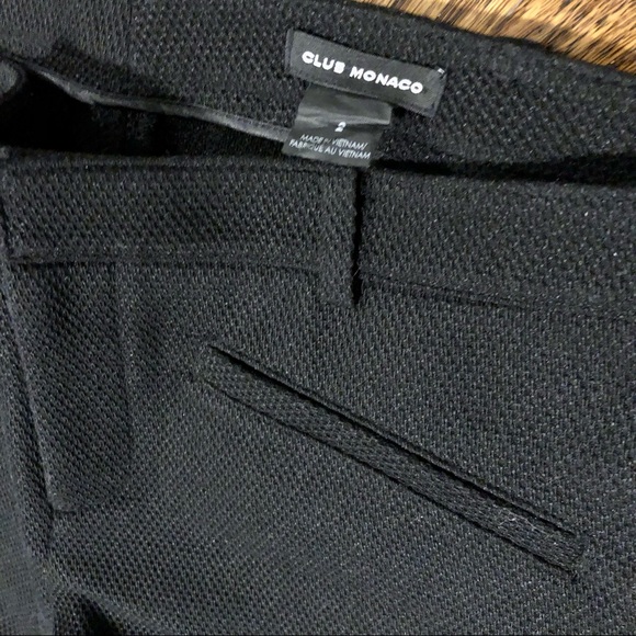 Club Monaco size 2, 7/8 length straight black pants - Picture 1 of 5